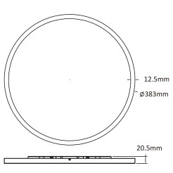 Plafon Pryzma 38 cm biały LED CCT LP-1707/1C-38 WH