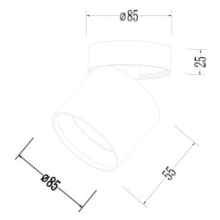 Oprawa natynkowa Kendal biała GX53 LP-6331/1SM WH movable