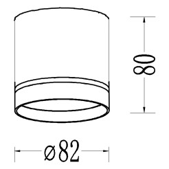 Oprawa natynkowa Kendal biała GX53 LP-6331/1SM R1 WH