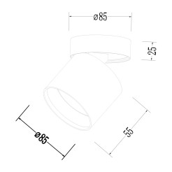 Oprawa natynkowa Kendal czarna GX53 LP-6331/1SM R1 BK movable