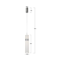Lampa wisząca Ambiente srebrna LED CCT LP-1510/1P CH