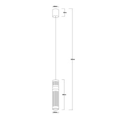 Lampa wisząca Ambiente srebrna LED CCT LP-1510/1P CH