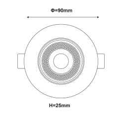 Ruchome oczko podtynkowe Plus białe LED CCT LP-1506/1RS WH