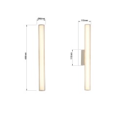 Kinkiet Linea 45 cm biały LED CCT LP-0510/1W-45 WH