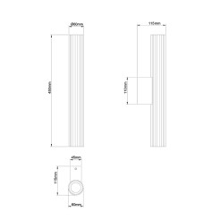 Kinkiet Linea 45 cm biały LED CCT LP-0510/1W-45 WH