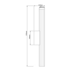 Kinkiet Linea 61 cm chrom LED CCT LP-0510/1W-61 CH