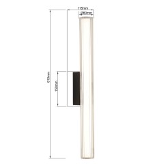 Kinkiet Linea 61 cm czarny LED CCT LP-0510/1W-61 BK