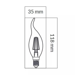 ORO-E14-C35-FL-CLARO-FLAMI-6W-WW ORO03065 ŻARÓWKA