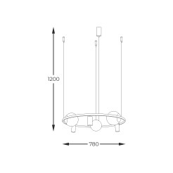 5006 ORBIT 3+3 PENDANT LAMP