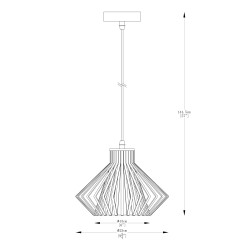 A8080-BK DOLIA LAMPA WISZĄCA CZARNY MAT/MATT BLACK