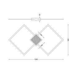 RLX96474-1D HEX LAMPA SUFITOWA ZŁOTA/GOLD