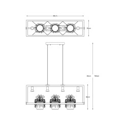 P0536-04B-P7AB PLANTER LAMPA WISZĄCA CZARNA/BLACK