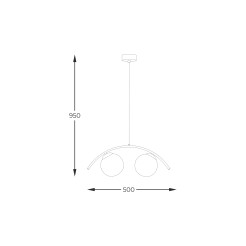 5013 WAVE 2 LAMPA WISZĄCA / PENDANT LAMP