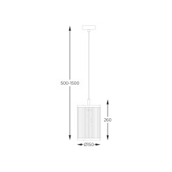 P0528-01F-P7AC SERGIO LAMPA WISZĄCA CZARNA/BLACK