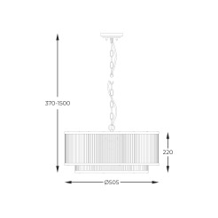 P0528-06H-P7AC SERGIO LAMPA WISZĄCA CZARNA/BLACK