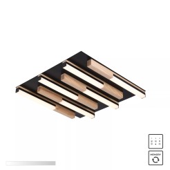 MX4980-6S-3BMT ELIOT LAMPA SUFITOWA CZARNA-DREWNO/BLACK-WOOD