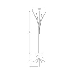 ML4767-3BMD VELDEN LAMPA PODŁOGOWA CZARNA-DREWNO/BLACK-WOOD