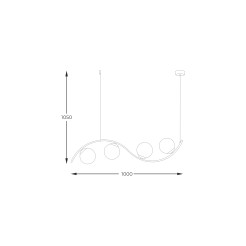 5014 WAVE 4 BIG LAMPA WISZĄCA / PENDANT LAMP