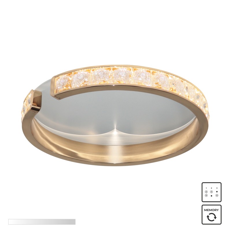 MX4996-1-3GWD MURIEL LAMPA SUFITOWA ZŁOTO-BIAŁA/GOLD-WHITE