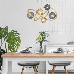 MD4922-5-EGBDN ARLON LAMPA WISZĄCA ZŁOTA/GOLD