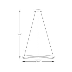 PEN89424-60BK HORIK LAMPA WISZĄCA CZARNA/BLACK