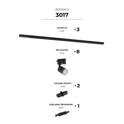 3017 ZESTAW 3 SZYNOPRZEOWDY BLACK JEDNOOBWODOWY