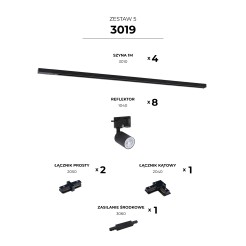 3019 ZESTAW 5 SZYNOPRZEWODOWY BLACK JEDNOOBWODOWY