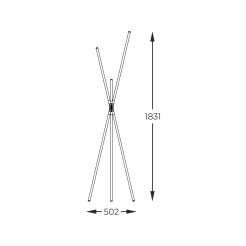 1005 LAUTARO LAMPA PODŁOGOWA CZARNA/BLACK