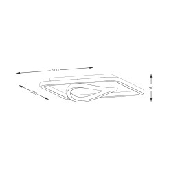 MX3889-1B-3BGT LENS LAMPA SUFITOWA CZARNA-ZŁOTA/BLACK-GOLD