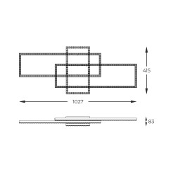 MX7907-3B-3BT ERVI LAMPA SUFITOWA CZARNA/BLACK