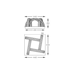 MX3274-4-3GT TULA LAMPA SUFITOWA ZŁOTA/GOLD