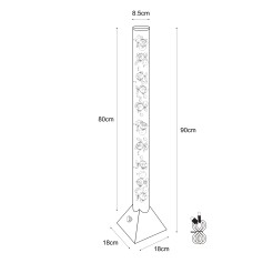 89244  AQUA LAMPA PODŁOGOWA SREBRNA   .