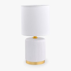 HS8720-WH LAMPA STOŁOWA BIAŁY/ZŁOTY