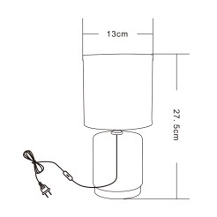 HS8720-BL LAMPA STOŁOWA CZARNY/ZŁOTY