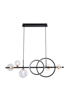 MD2448-7B-3BGD TAREMI LAMPA WISZĄCA CZARNA-ZŁOTA/BLACK-GOLD