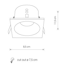Oprawa downlight/oczko Nowodvorski WHITE 8368