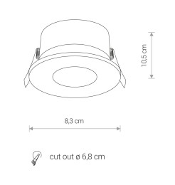 Oprawa downlight/oczko Nowodvorski BLACK 8376