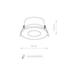 Oprawa downlight/oczko Nowodvorski BLACK 8376