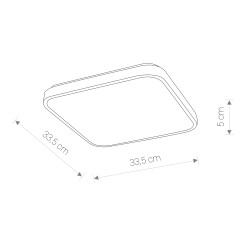Plafon Nowodvorski SQUARE LED 8108 BLACK 16W 3000K IP44