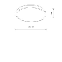 AGNES ROUND LED PRO BLACK 22W 3000K IP44 10971