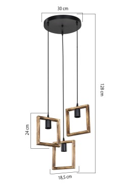 ASZ.1678 ATRIA LAMPA WISZĄCA BRĄZOWA/BROWN