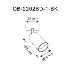 OB-2202BD-1-BK WADE KINKIET CZARNY/BLACK