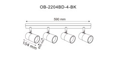 OB-2204BD-4-BK FORI LISTWA CZARNA-ZŁOTA/BLACK-GOLD