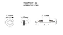 OB2211CL01-GLD FINN OPRAWA SUFITOWA ZŁOTA/GOLD
