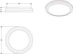 YL-CCTR-01 RATI LAMPA SUFITOWA LED CZARNA/BLACK