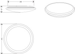 YL-CCTR-02 ARESO LAMPA SUFITOWA LED BIAŁA/WHITE