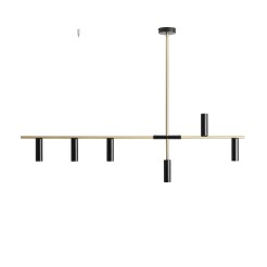 LAMPA WISZĄCA TREVO 6 BLACK BRASS 1083K40