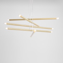 LAMPA WISZĄCA TUBO 10 BRASS 1072M40