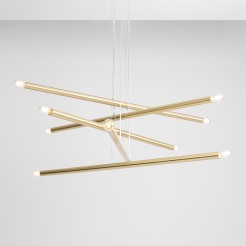 LAMPA WISZĄCA TUBO 10 BRASS 1072M40