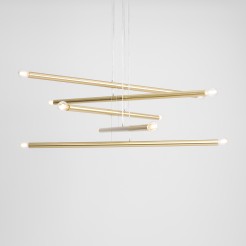 LAMPA WISZĄCA TUBO 10 BRASS 1072M40